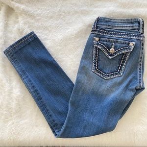 Miss Me Skinny Jeans - hemmed to 27.5 inseam